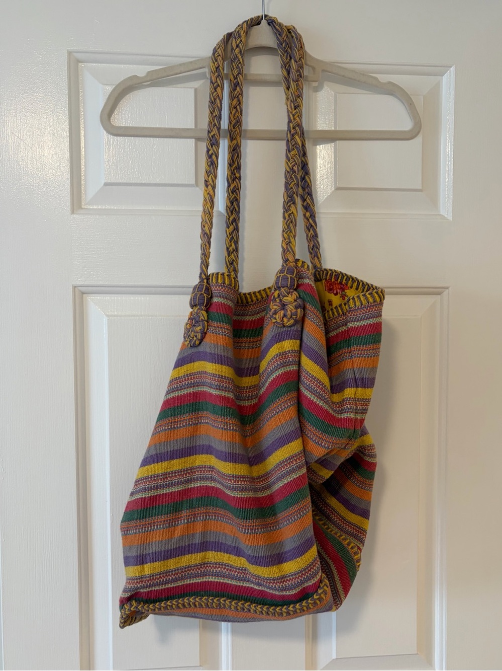 Catstudio Boho Striped Woven Tote Bag • Made in India